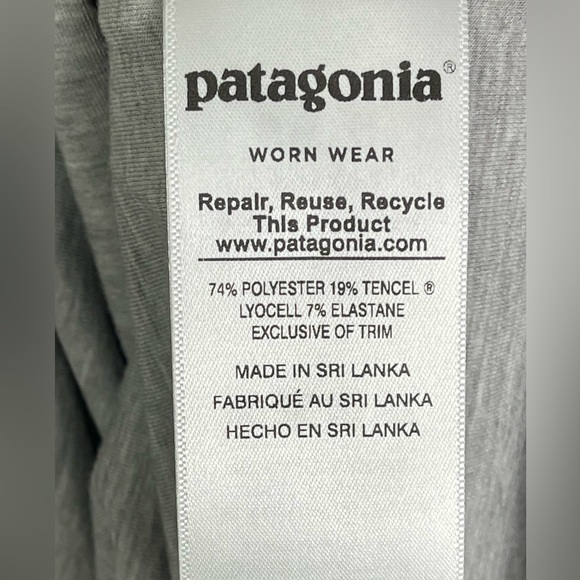 Patagonia womens Grey Glorya T-Shirt Dress 50+UPF Comfy Athliesure Travel NWT - Picture 8 of 12
